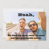 Elke tekst Best Man Groomsmen voorstel foto grappi Kaart (Voorkant)