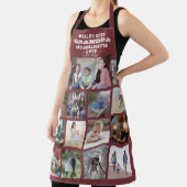 Elke tekst Foto Collage Beste opa Ever Burgundy Schort (Insitu)