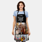 Elke tekst Fotocollage Beste Dad Grill Master Schort (Gedragen)