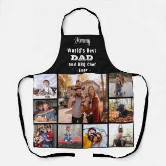 Elke tekst Fotocollage Beste Dad Grill Master Schort