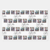 Elke Tekst Fotocollage Zwart-wit Kerstmis Inpakpapier Vel (Voorkant 2)