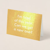 Elke tekst Happy Nieuwjaar Afscheid Eenvoudige Typ Folie Kaarten (Voorkant)