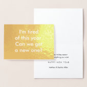 Elke tekst Happy Nieuwjaar Afscheid Eenvoudige Typ Folie Kaarten (Display)