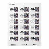 Elke tekst Kerst foto chique retro retro retour ad Etiket (Full Sheet)