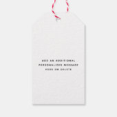 Elke tekst Modern geborsteld Script Foto Zwart-wit Cadeaulabel (Achterkant)