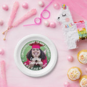 Elke tekst Moderne foto Eenvoudig elegant Afstuder Papieren Bordje (Feest)