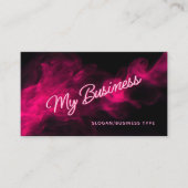 *ELKE TEKST* Moderne roze neon & rook Visitekaartje (Voorkant)