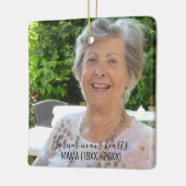 Elke tekst Twee Foto Eenvoudige Memorie Keramisch Ornament (Links)