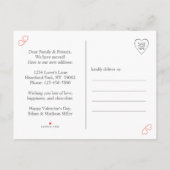 Elke tekst Valentijnsdag nieuwe adres foto verplaa Aankondigingskaart (Achterkant)