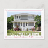 Elke tekst Valentijnsdag nieuwe adres foto verplaa Aankondigingskaart (Voorkant)