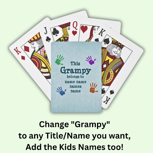 Elke tekst wijzigen - Deze grijze om Pokerkaarten