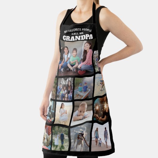 Elke tekstfamilie Foto Collage opa Black White Schort (Insitu)