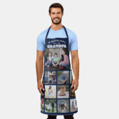 Elke tekstfamilie Foto collage opa Navy Blue Schort (Gedragen)