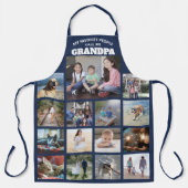 Elke tekstfamilie Foto collage opa Navy Blue Schort (Voorkant)