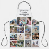 Elke tekstfoto Collage Beste pap Gray White Grill Schort (Voorkant)