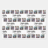 Elke tekstfotocollage geborsteld script kerst inpakpapier vel (Voorkant 2)