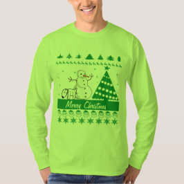 Elke tekstpop op Snowman Ugly met Kerstmis T-shirt