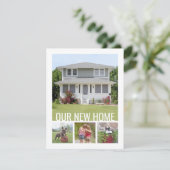 Elke tekstwijziging van adres 5 fotocollage verpla aankondiging (Staand voorkant)