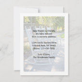 Elke tekstwijziging van adres 5 fotocollage verpla aankondiging (Achterkant)