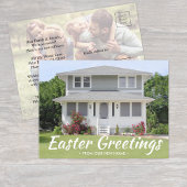 Elke tekstwijziging van het adres Pasen 2 Foto ver Aankondigingskaart