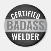 Elke tekstzwarte en witte gecertificeerde badbagla magneet (Voorkant)