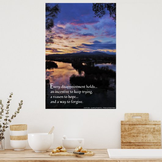 Elke teleurstelling houdt... Inspirerend poster (Keuken)