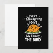 Elke Thanksgiving die ik m'n familie geef... Kaart (Voorkant / Achterkant)