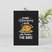 Elke Thanksgiving die ik m'n familie geef... Kaart (Staand voorkant)
