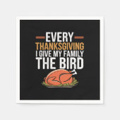Elke Thanksgiving Geef Ik Mijn Familie De Vogel Servet (Voorkant)