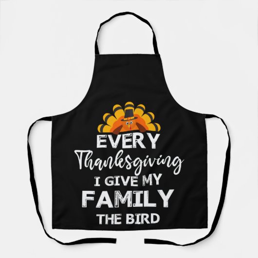 Elke Thanksgiving geeft mijn familie de vogel Turk Schort (Voorkant)