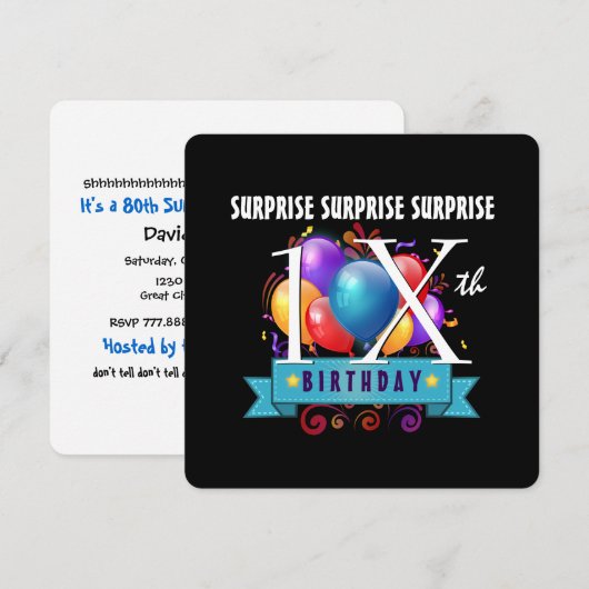 Elke TIEN of TWEEN VERSCHEIDENE vogelballonnen A12 Kaart (Voorkant / Achterkant)