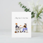 Elke tijd is theetijd Thee slogan Vriendschap Vrie Briefkaart (Staand voorkant)