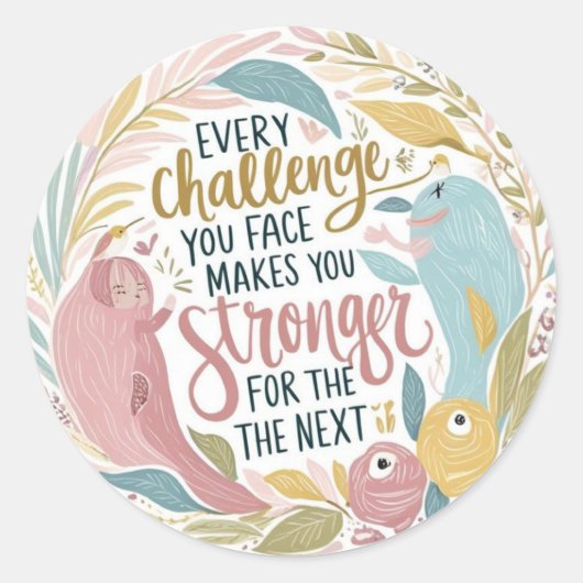 Elke uitdaging Stickers (Voorkant)