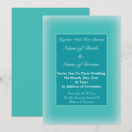 Elke uitnodiging tot een evenement (Voorkant / Achterkant)