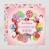 Elke uitnodiging tot het Snoep van een evenement (Voorkant / Achterkant)