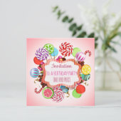 Elke uitnodiging tot het Snoep van een evenement (Staand voorkant)