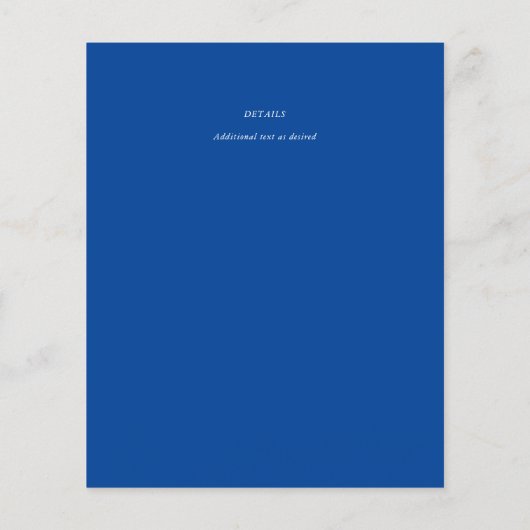 ELKE Uitnodiging verjaardag wijding Blauw (Achterkant)