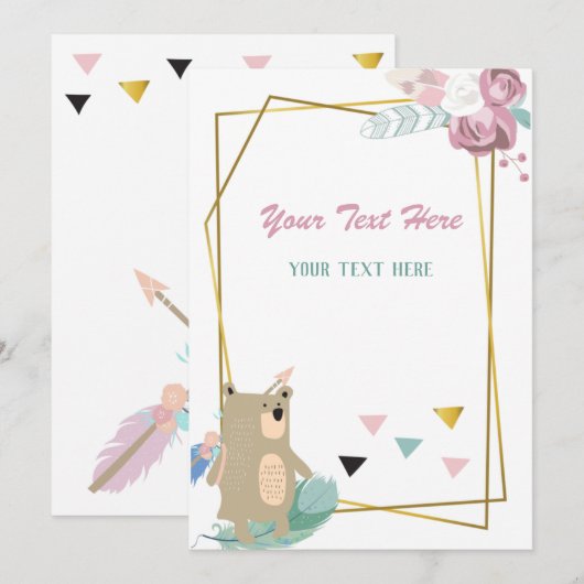 Elke uitnodiging voor een evenement dragen (Voorkant / Achterkant)