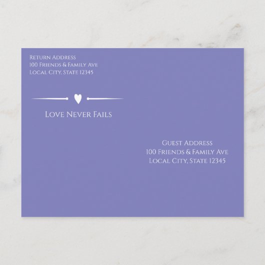 Elke uitnodiging voor het kleuren van Periwinkle B (Achterkant)