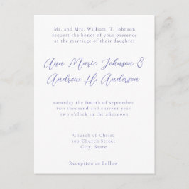 Elke uitnodiging voor het kleuren van Periwinkle B Briefkaart