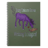 Elke Unicorn weet dat schrijven Magisch is Notitieboek (Voorkant)