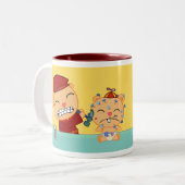 Elke vader heeft zijn dag! tweekleurige koffiemok (Voorkant links)