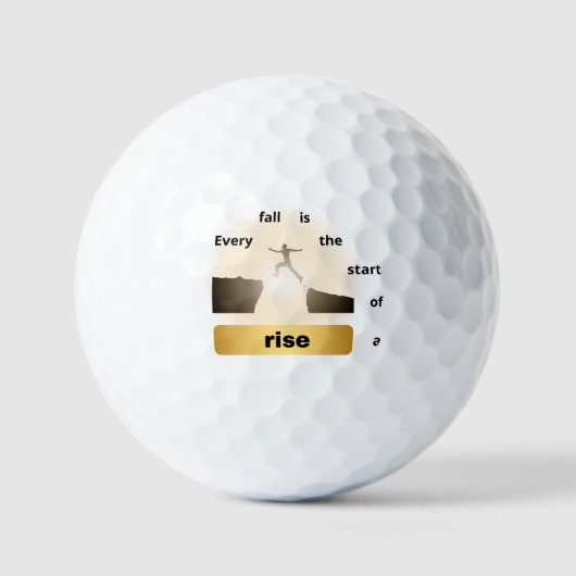 "Elke val is het begin van een opkomst – Sprong va Golfballen (Voorkant)