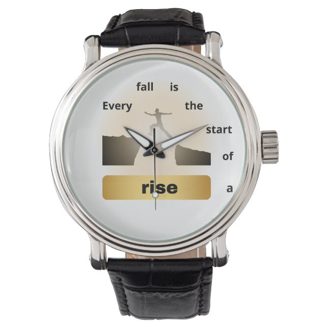 "Elke val is het begin van een opkomst – Sprong va Horloge (Voorkant)