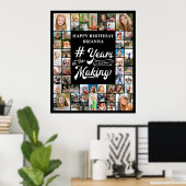 Elke Verjaardag 51 Fotocollage Jaren in de maak Poster (Thuiskantoor)