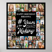 Elke Verjaardag 51 Fotocollage Jaren in de maak Poster (Voorkant)