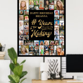 Elke Verjaardag 51 Fotocollage Jaren in de maak Poster (Thuiskantoor)