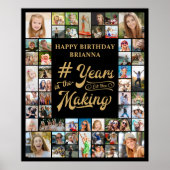 Elke Verjaardag 51 Fotocollage Jaren in de maak Poster (Voorkant)