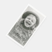 ELKE Verjaardag Chic Stijlvolle Typografie & Fotof Servet (Hoek)