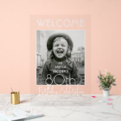 ELKE Verjaardag Chic Typografie Fotofeest Welkom Acryl Bord (Huwelijk)